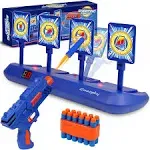 GMAOPHY Digital Shooting Targets with Foam Dart Toy Shooting Blaster, 4 Targets Auto Reset Electronic Scoring Toys, Shooting Toys for Age of 8 9 10+