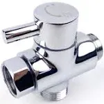 Brass Shower Arm Diverter Valve for Hand Held Showerhead and Fixed Spray Chrome