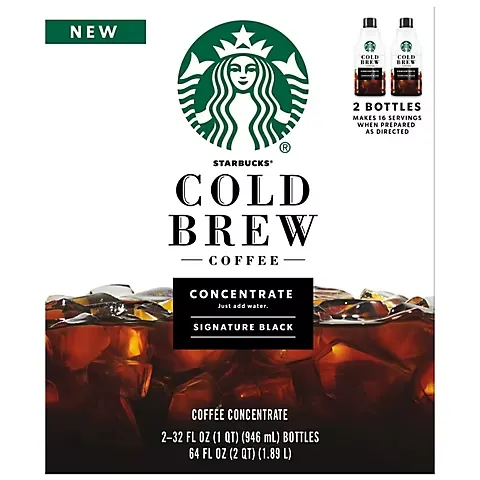 Starbucks Cold Brew Coffee Concentrate Bottles, 2 pk./32 fl. oz.