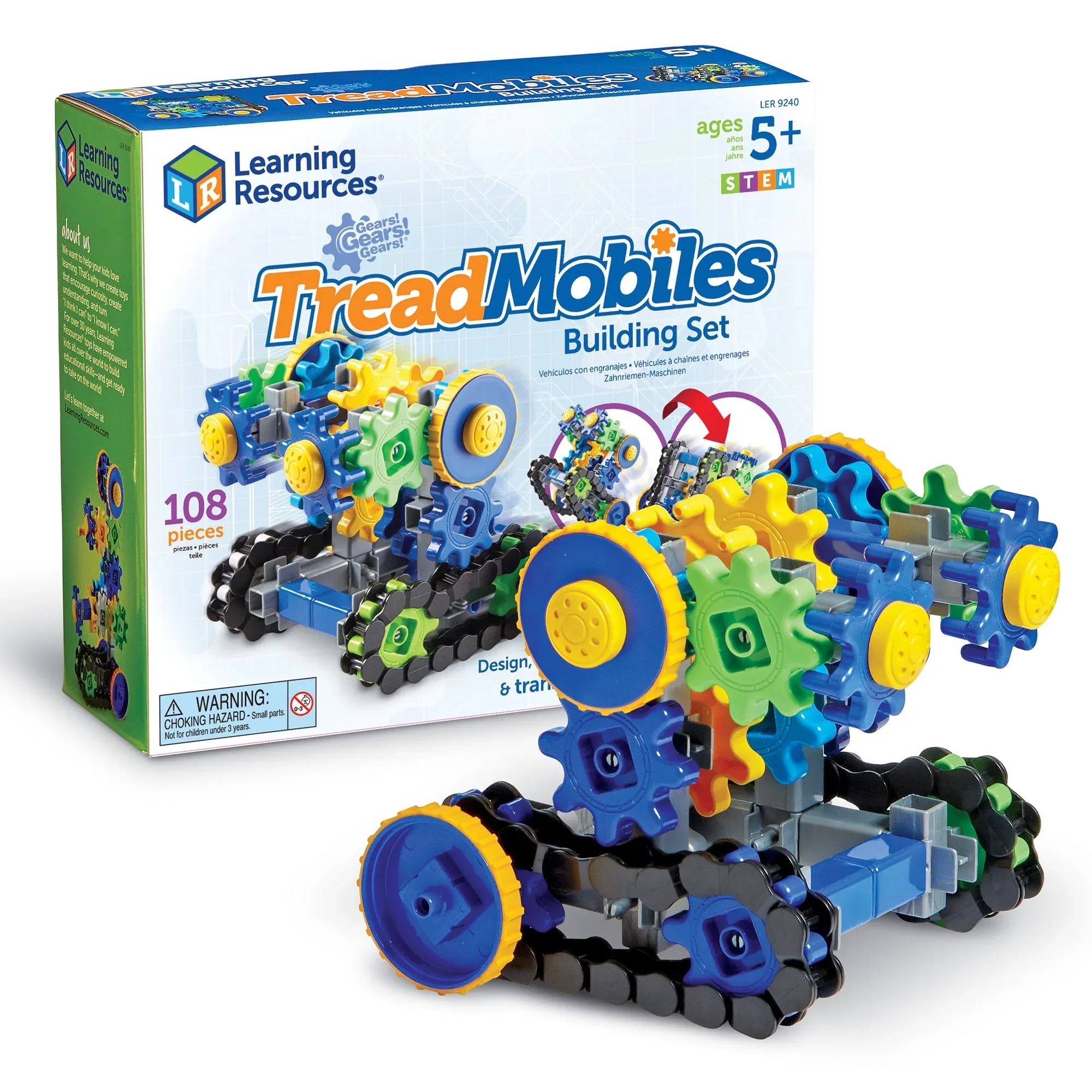 Learning Resources Treadmobiles LER 9240 Building Set (108 Pieces)