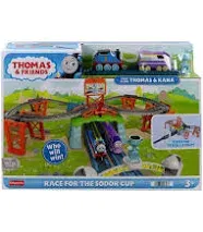 Thomas &amp; Friends Thomas and Kana Push-Along Train and Track Race Set