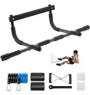 Ally Peaks Pull Up Bar for Doorway | Thickened Steel Max Limit 440 lbs Upper Body Fitness Workout Bar| Multi-Grip Strength for Doorway | Indoor Chin-Up Bar Fitness Trainer for Home Gym Portable