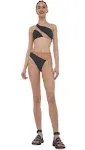 Norma Kamali Snake Mesh Bikini Top Black/Nude Mesh S