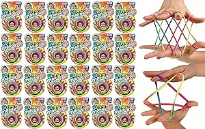 JA-RU Stringy Majiggy Cats Cradle Chinese String Toys Finger Hand String Tricks Games for Kids & Adults