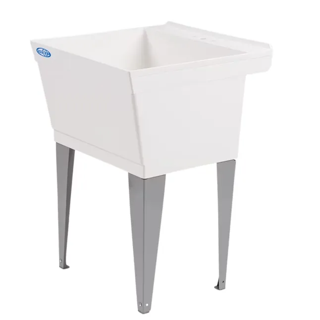 Mustee 15F 23" Utilatub Laundry Tub - Floor, White