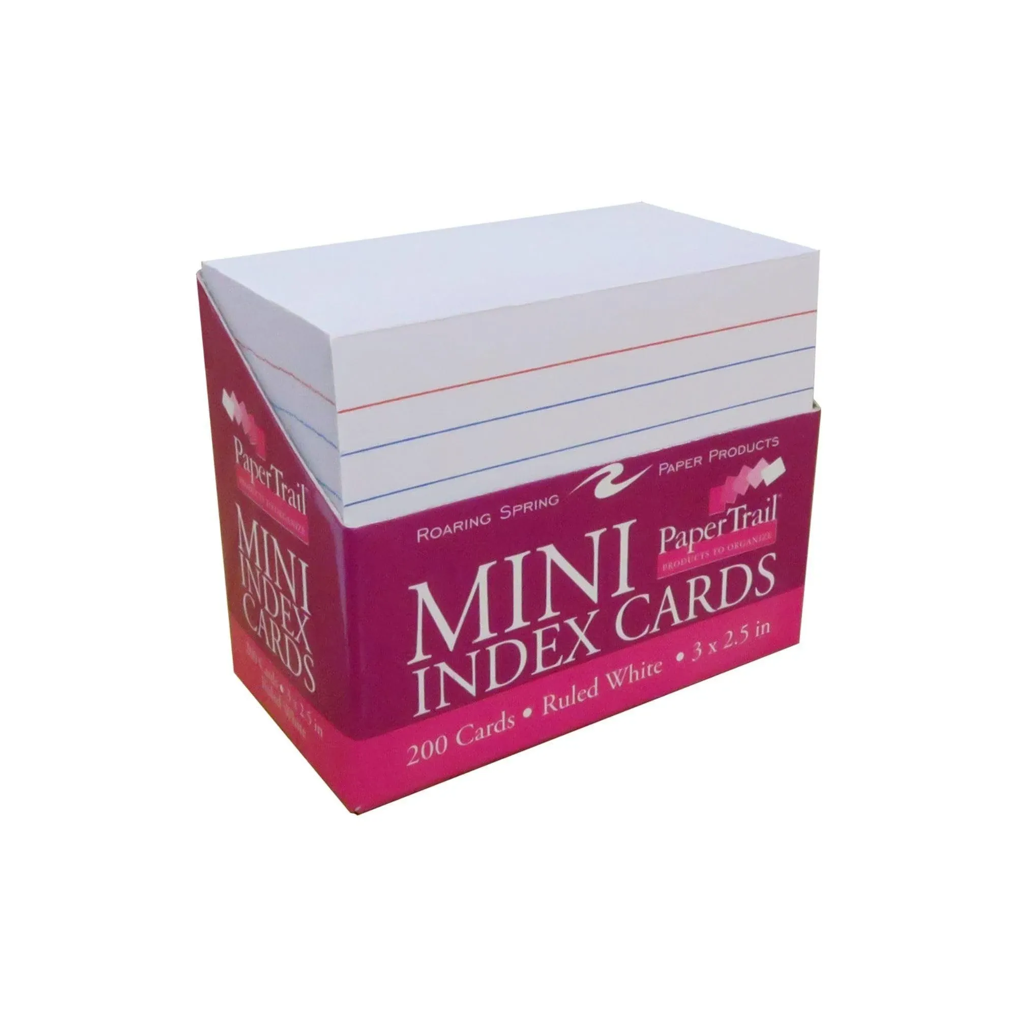 Roaring Spring Paper Products Mini Trayed Index Cards White