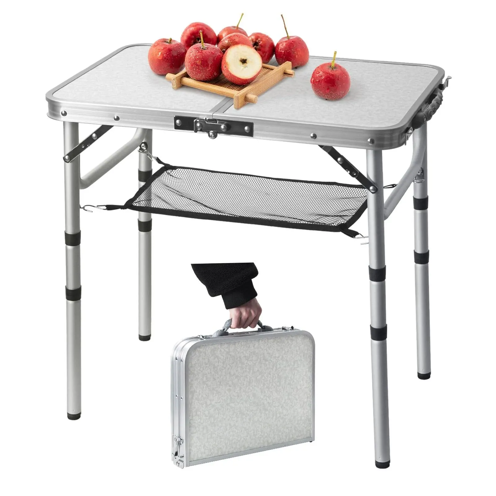 Byliable 2Ft Lightweight Portable Aluminum Camping Table