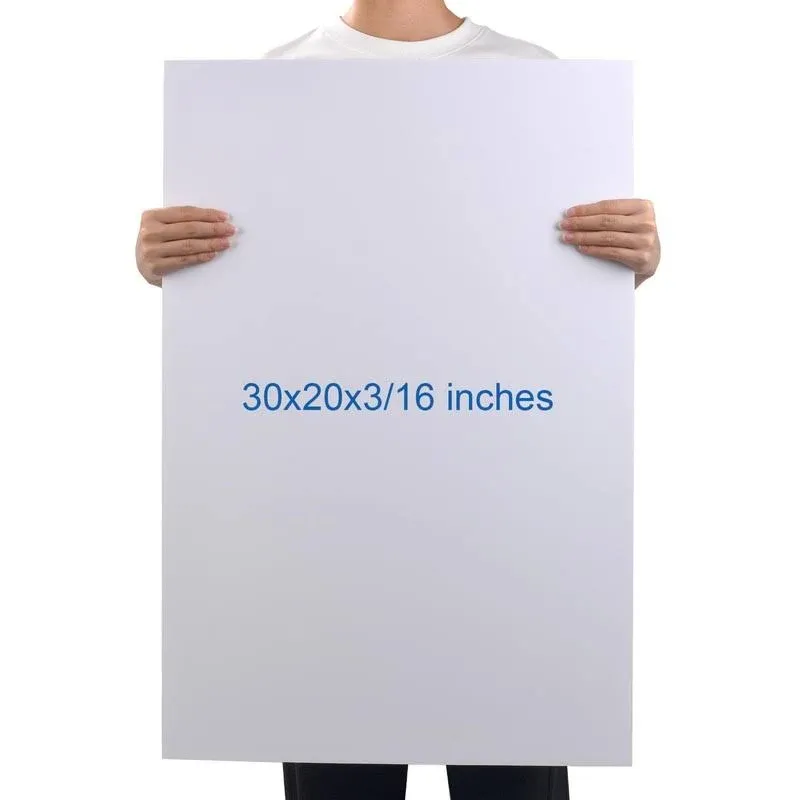 Foam Board 20 x 30 x 3/16&#034; 5mm - 12 Pack - White Poster Board Acid Free Doubl...