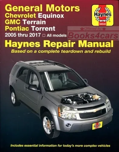 EQUINOX TORRENT SHOP MANUAL SERVICE REPAIR CHEVROLET PONTIAC BOOK HAYNES