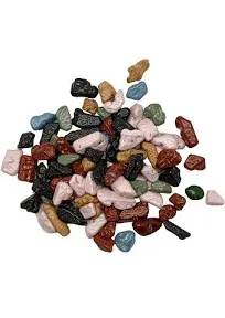 Chocolate Rocks - 2lb Resealable Stand Up Candy Bag - Realistic Edible Rock Candy - Candy Coated Chocolate Rocks in Various Shapes and Colors - Bulk