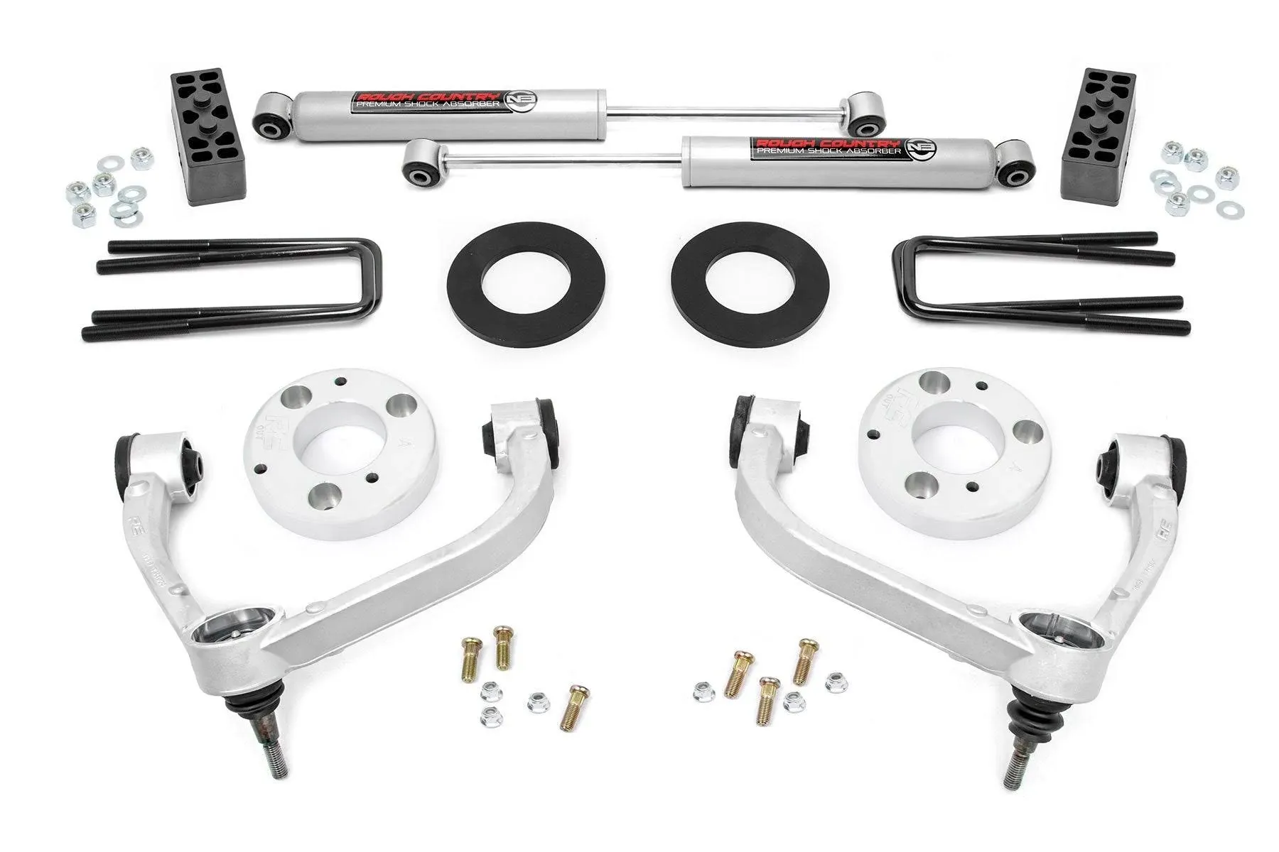 Rough Country 3&#034; Lift Kit with N3 Shocks for 09-13 Ford F150 4WD