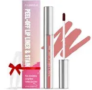 Cilrofelr Peel Off Lip Liner Stain, Long Wear Tattoo Lip Liner with Tweezer, Peel Off Lip Stain with Matte Finish, Long Lasting, Waterproof, Transfer-proof, Highly Pigmented Color (Cocoa)