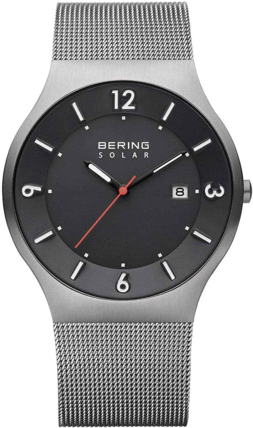 BERING Watch Men&#039;s Analog Scandinavian Solar Collection 14440-077 Silver