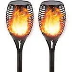 Solar Lights Outdoor (Super Large Size), 99 LED Solar Tiki Torches with Flickering Flame, Waterproof Solar Powered Lights Holiday Decorations Outside Garden Yard Pathway Decor