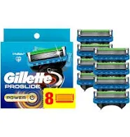 GILLETTE FUSION PRO GLIDE POWER REFILL 8CT 