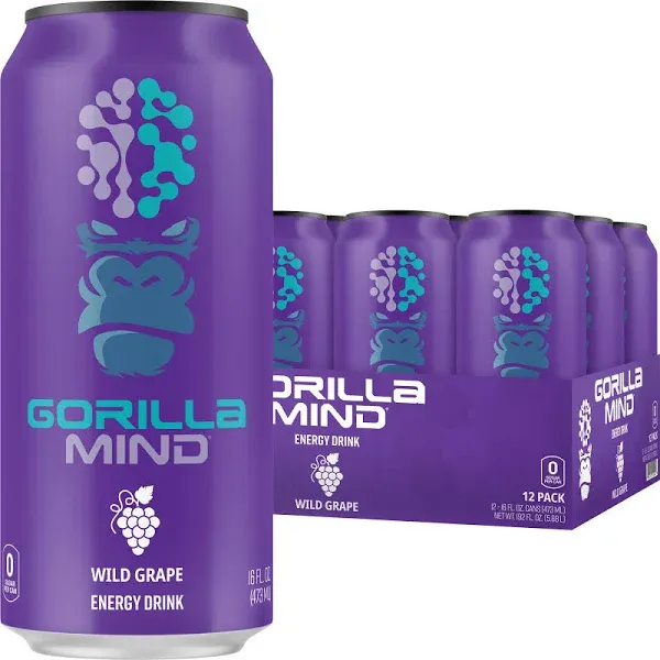 Gorilla Mind Energy Drink - 12 PK Arctic White