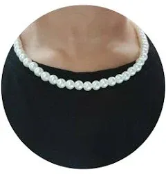 Men's Pearl Round Choker Necklace