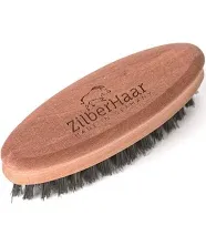 ZilberHaar Pocket Mustache and Beard Brush Boar Bristles and