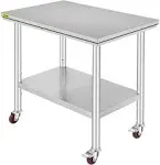 Stainless Steel Table, NSF Commercial Restaurant Kitchen Prep &amp; Work Table