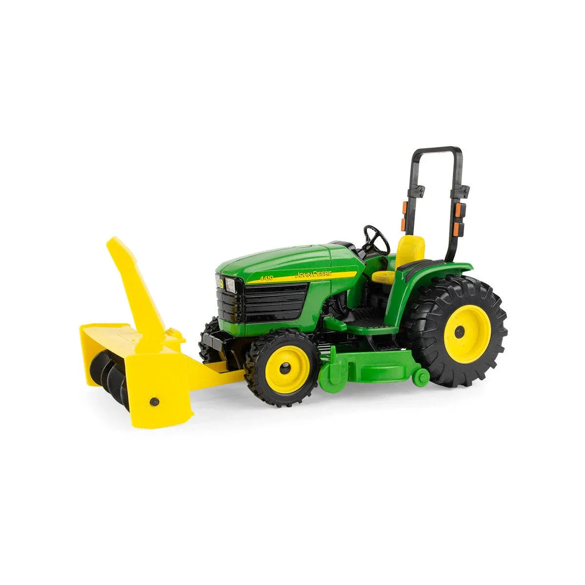 JOHN DEERE 1/16 4410 WITH MOWER DECK AND SNOW BLOWER TOY- LP83254