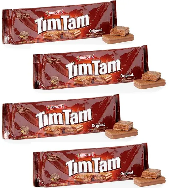 Arnott's - Tim Tam Original® Australian Chocolate Biscuits (4 Pack Deal) Box Packaging for Protection | Imported from Australia | Yummy...