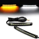 Purishion 2x Universal Flexible LED Turn Signal Tail Brake License Plate Light Integrated for Motorcycle Bike