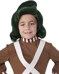 Child OOMPA LOOMPA Costume WIG OS Willy Wonka &amp; The Chocolate Factory NEW Green