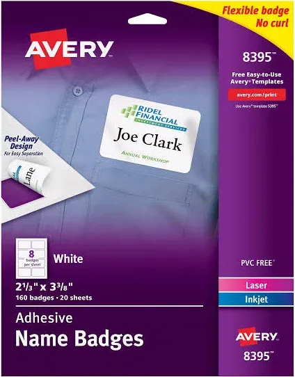 Avery Adhesive Name Badge Labels