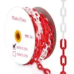 Pyle 82&#039; Ft Safety Chain Barrier Plastic Links Roll