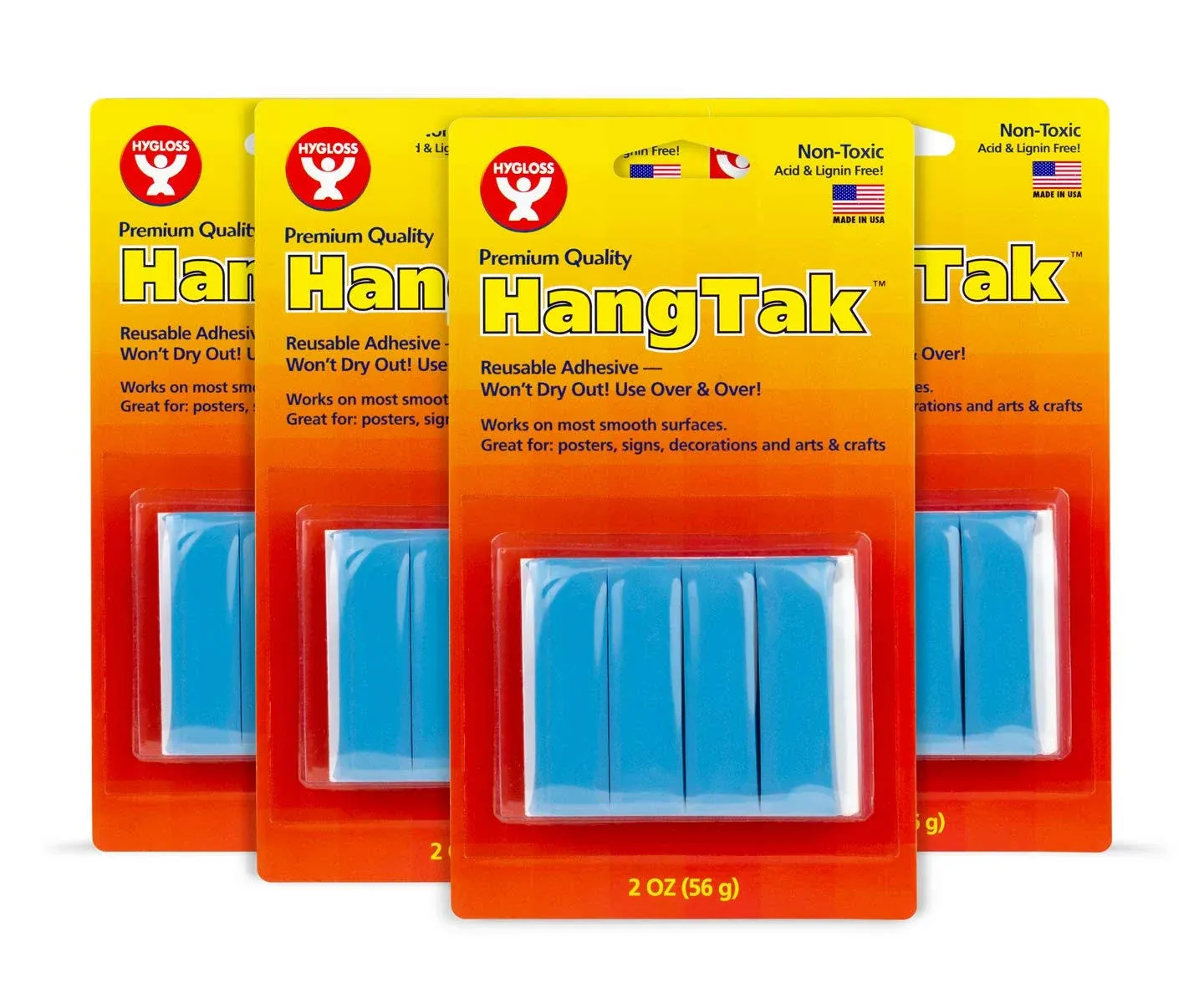 (4-Pk) HangTak Reusable Adhesive Putty Tack 2 Oz 6508