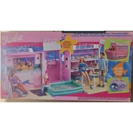 New NIB NSH 2002 Mattel Barbie Cruise Ship B0721 Tropical Theme Box