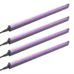 Premium 72W UV LED Black Light Bar 4-Pack for Party Supplies and Artistic Cre...