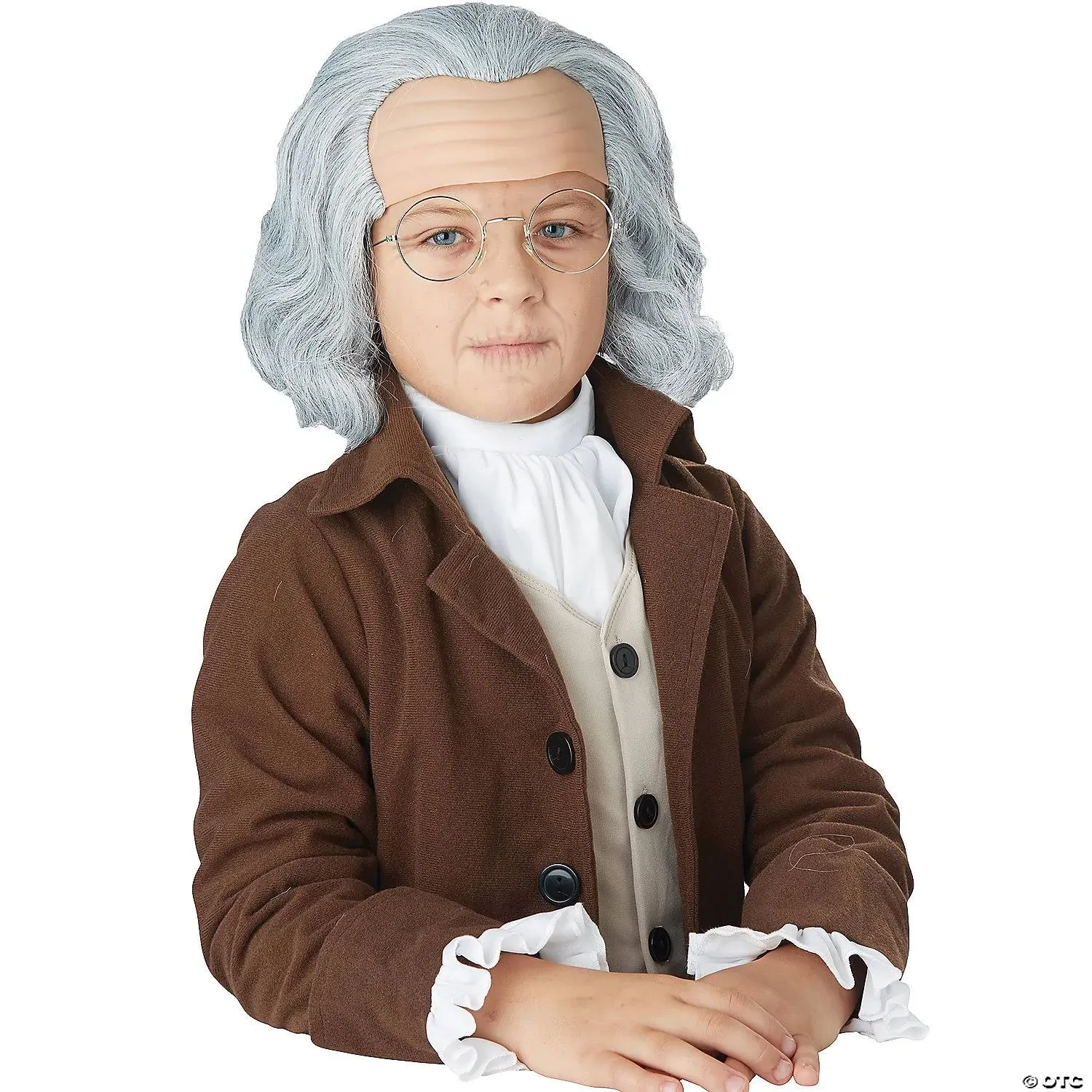 Kids White Benjamin Franklin Wig