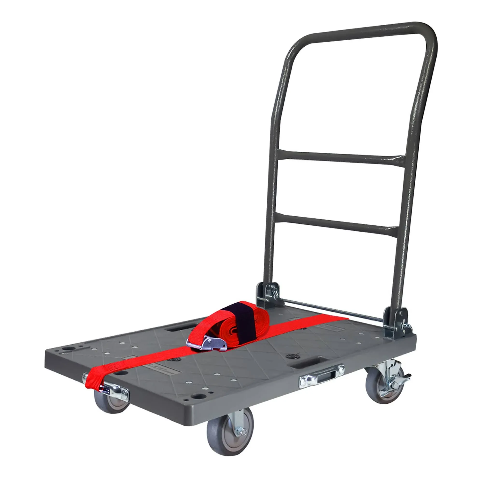 Snap-Loc 500-lb Capacity 4-Wheel Silver Plastic Standard Duty Platform Truck Lowes.com