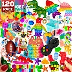 120 Pack Fidget Toys Set,Pop Sensory Party Favors Gifts for Kids Adults Boy Girl Adhd Autism Stress Relief Stocking Stuffers Autistic Bulk Goodie