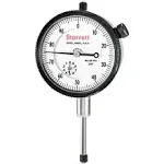 Starrett Dial Indicator - Lug On Center Back, Jeweled Bearings, 0-100 Reading