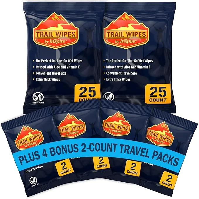 Inspire Trail Wipes Camping Wipes Body Wipes