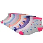 Hanes Girls Fashion Ankle Socks, Patterned Soft Socks, 12-Pack