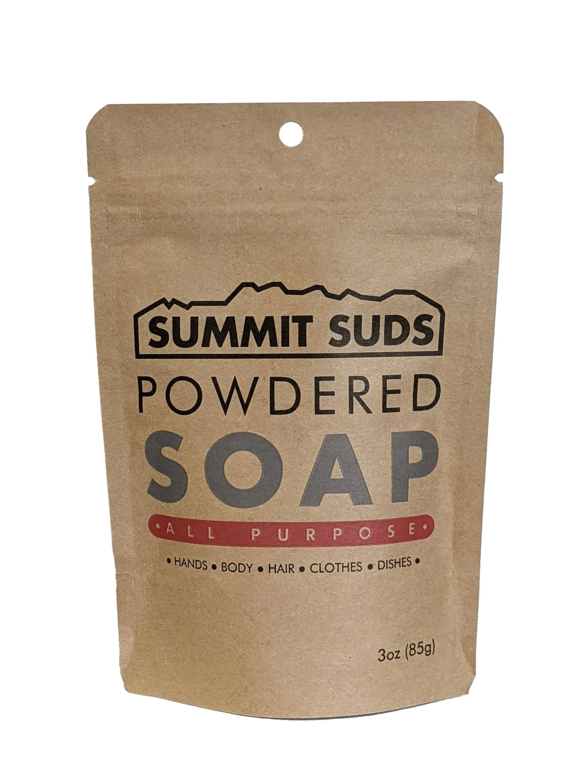 Outdoor Powdered Soap - Light Weight Backpacking soap for All Outdoor Recreation Like Hiking and Camping.