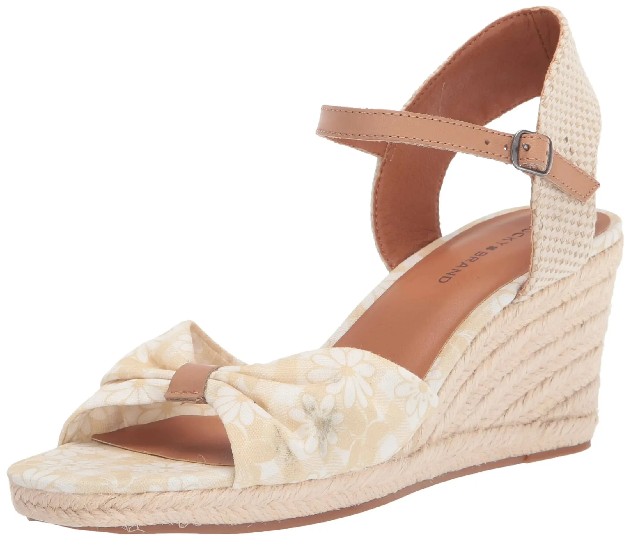 Lucky Brand Women's Macrimay Espadrille Wedge Sandal, Buttered Yellow, 9