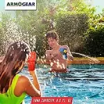 ArmoGear Laser Splash Battle | Kids Water Fights with Laser Tag | 2-Pack Mini Laser Battle Blasters and Water Filled Target Vests | Outdoor Toy for Ages 8+