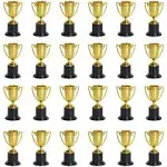 Juvale 24-Pack Gold Award Trophies