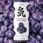 GENKI FOREST Flavored Sparkling Water, Grape Delight, 11.15 Fl Oz Cans(Pack of 2