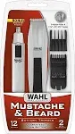 WAHL 5537-420 Mustache Beard Nose &amp; Ear Hair Battery-Operat<wbr/>ed Travel Trimmer Set