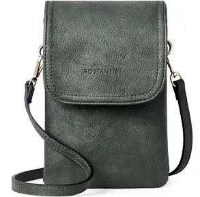 befen Small Black Leather Cell Phone Bag Holder Case Crossbody Wallet Purse Mini Smartphone Shoulder Bags for Women