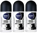 Nivea for Men Deodorant Roll On 1.69 Oz (Invisible B&W Power) Pack of 3