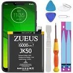 Moto G7 Power Battery Upgraded Zueus 6000mAh Li-Polymer Battery Replacement