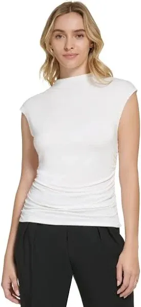 Calvin Klein Women's X-Fit Sleeveless Mock Neck Top