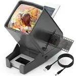 35mm Slide Viewer, 3X Magnification and Desk Top LED Lighted Illuminated View...