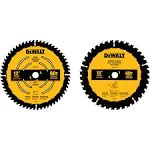 DEWALT Miter Saw Blade Combo Pack, 12” Blades, 40 Tooth &amp; 60 Tooth, Fine Finish,